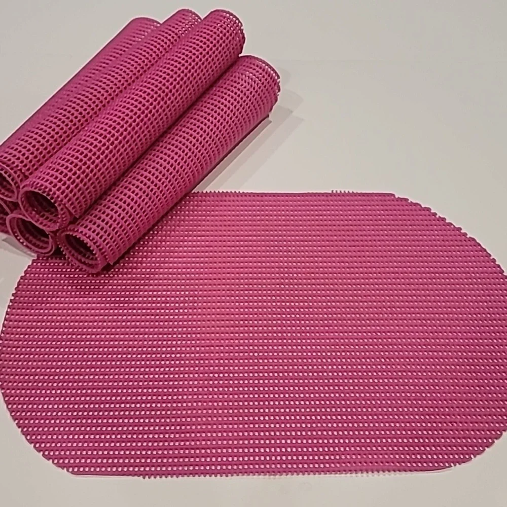 Bo's Attic Die Cut Oval Foam Placemats Pink Set Of 6